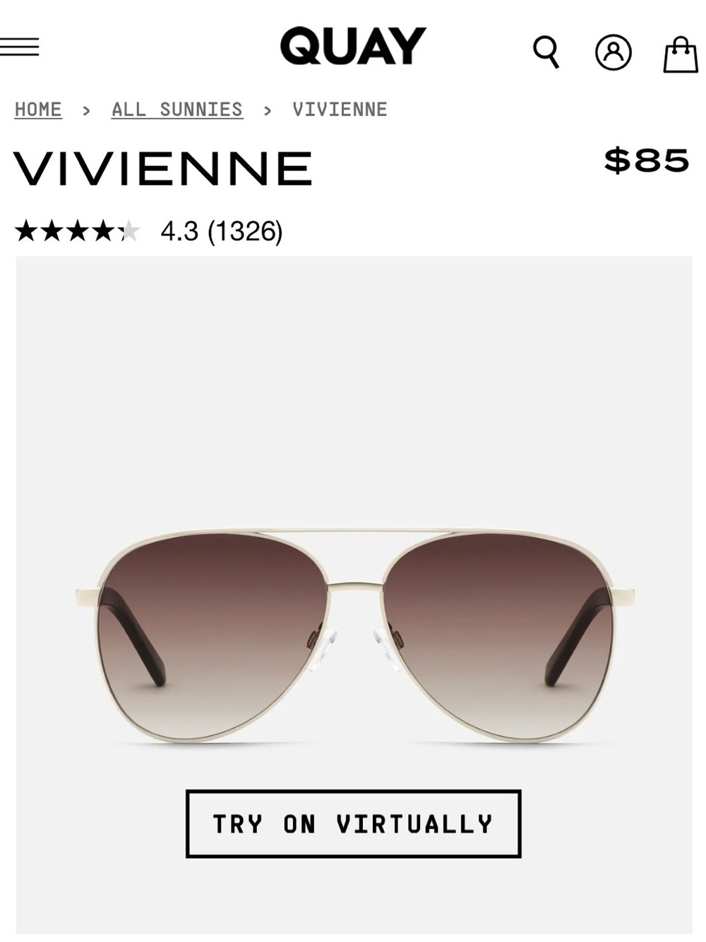 Quay Australia Vivienne Aviator Sunglasses - Gold Frame, Brown Gradient Lenses✨